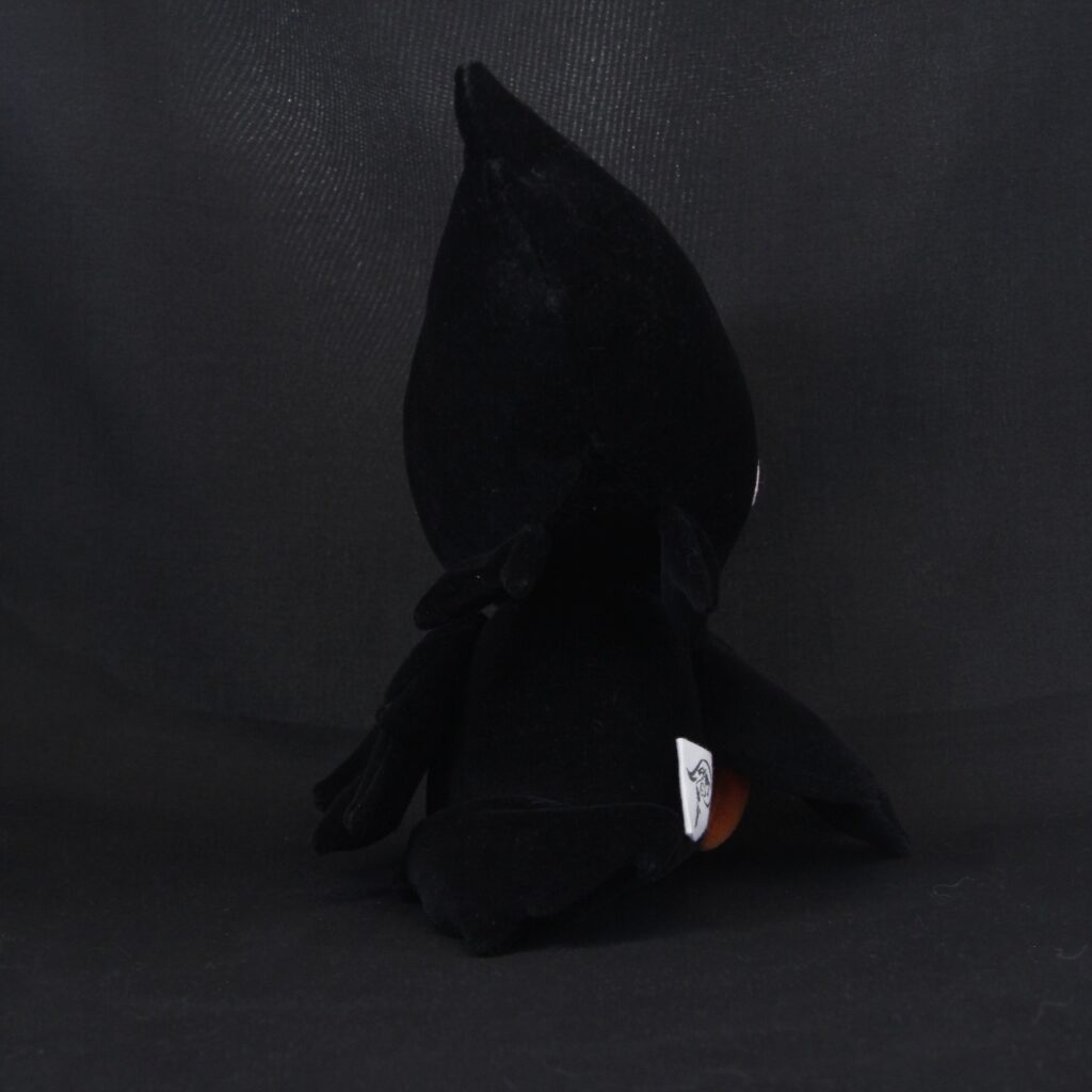 La Pitite Loutre - Peluche Chocobo Noir avec bec et pattes oranges et yeux fuschia