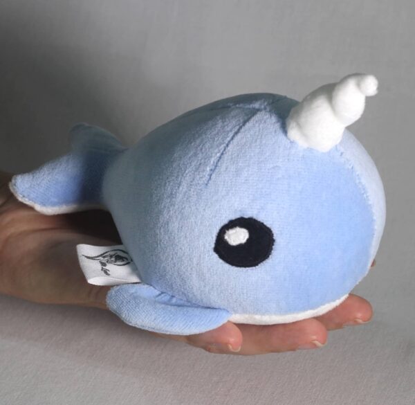 Peluche Narval Bleu ciel Taille