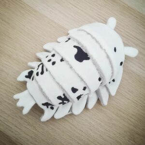 Peluche isopod blanc Dos